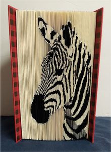 Zebra, by Deanna AmRhein, pattern by Wunderfold, Two Tone fold