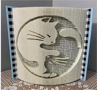 Cat Yin Yang, by Lori Hannel, Inverted fold