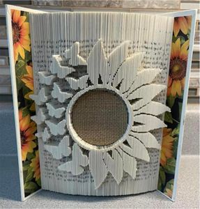 Sunflower Butterfly, by Lori Hannel, Embossed fold